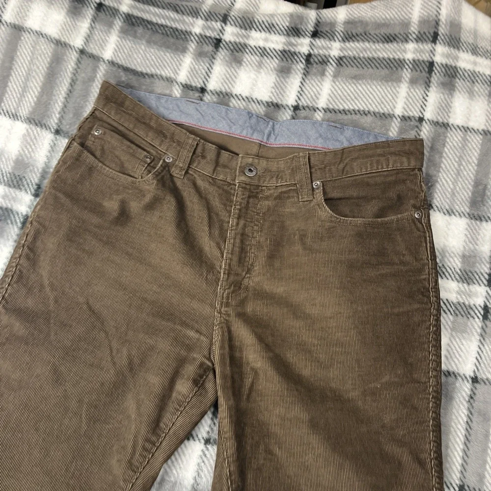 L.L.Bean Corduroy Pants Size 35x34 Standard Fit Brown Casual Straight Leg 502837 - Picture 2 of 8